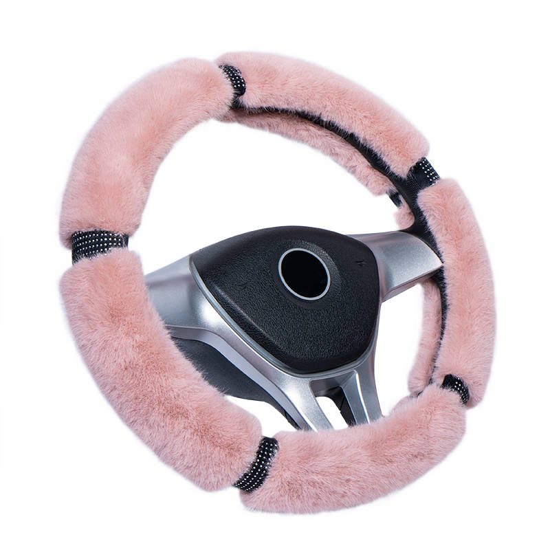 Car interior accessories Steering Wheel Covers Black Universal plushBling Bling Diamond Suitable for 15 inch 36-40CM