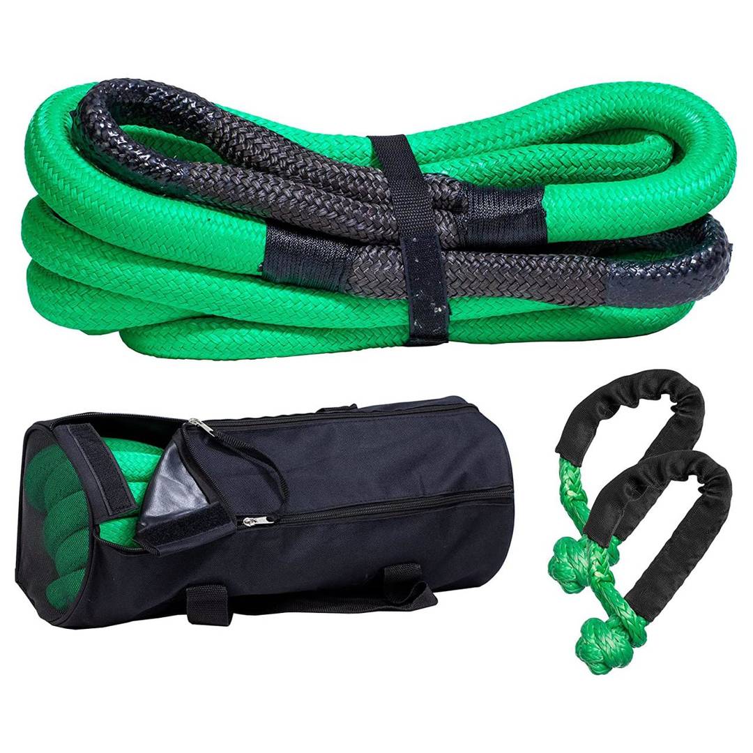 Monster4WD Recovey Rope Double Nylon Braided snatch strap 6m 9m 20ft 30ft red green black yellow orange for towing 4x4 offroad