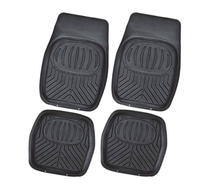 Piece Deep Dish Heavy Duty Rubber Universal Floor Mats for Car SUV Truck & Van