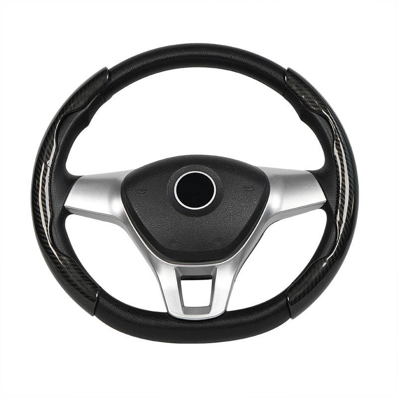 Carbon fiber car steering wheel cover auto size universal custom 36cm  car steering wheel cover