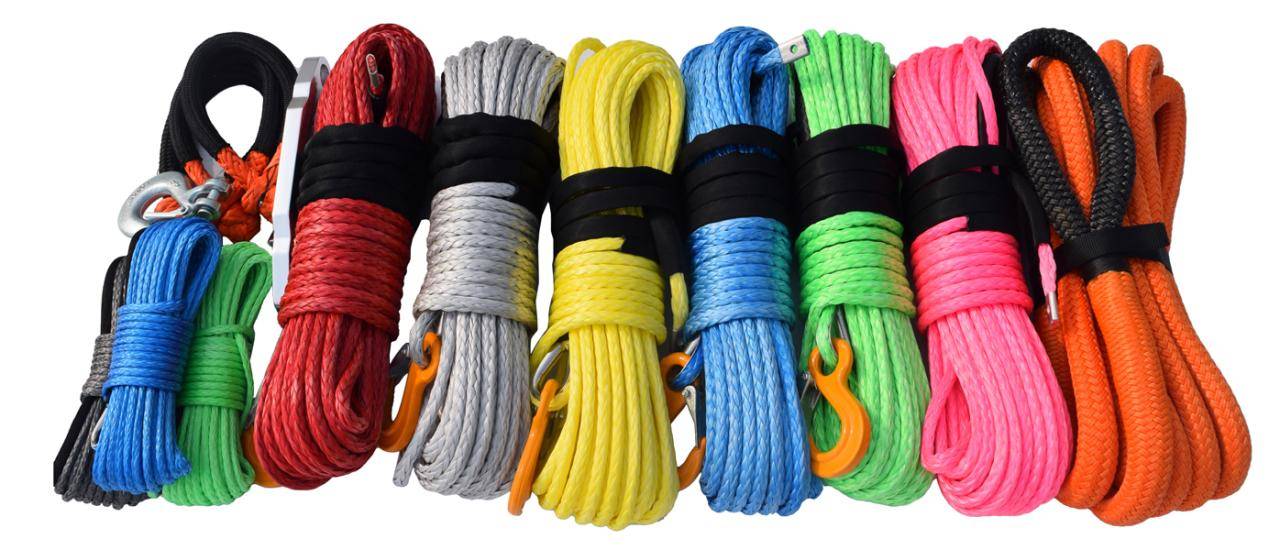 Monster4WD  Kenetic Rope100ft 5/16 inch (8mm*30m)SUV 4x4 Off-road car synthetic winch cable rope line with thimble sleeve