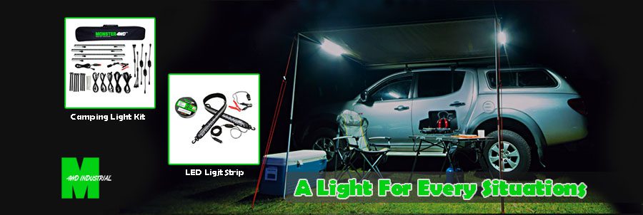 Monster4WD 4X4 Camping Equipment 4bar Rigid LED Camping Light Kit