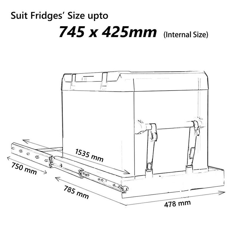 Monster4WD Large Size 150kgs Fridge Slide