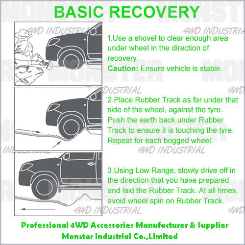 Monster4WD Heavy Duty Rolled Up Rubber Recovery Track