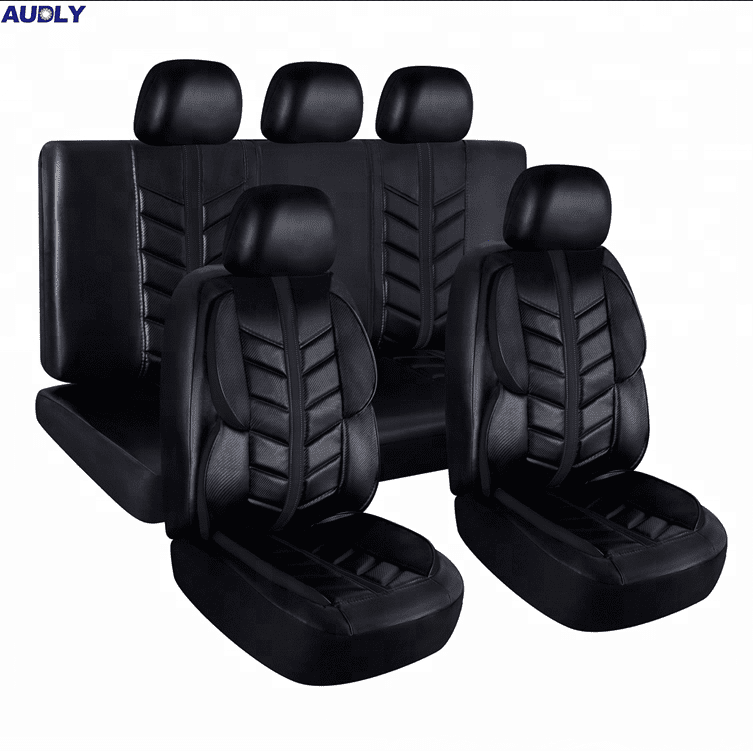 Top Quality 3D Fashion PU Leather Covers Seats For Cars Full Set Car Seat Cover Protector