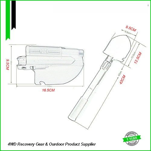 Monster4WD Small Size Portable Detachable Camping Shovel