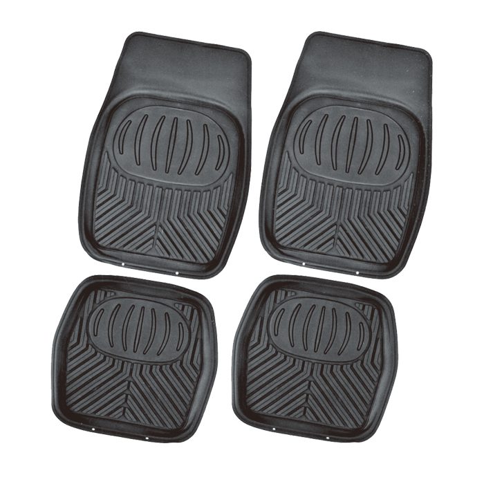 All-Weather Heavy Duty Rubber Liners Universal Trim to Fit Automotive Protection Vehicles Cars Trucks SUV CAR MATS