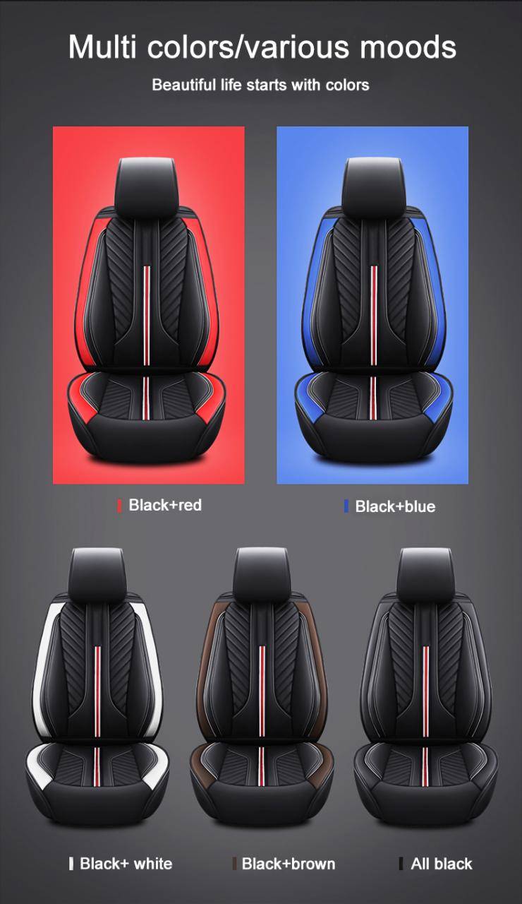 Hot selling full set leather car seat cover with cushion