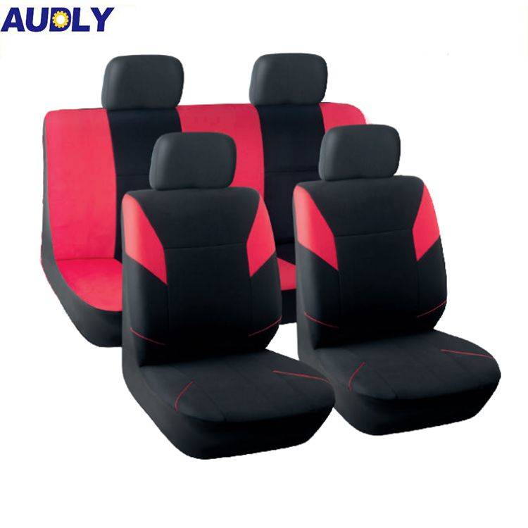 8 Pieces Set Red Funny Seat Cover For Bus Car Polyester Breathable Universal Car Seat Covers