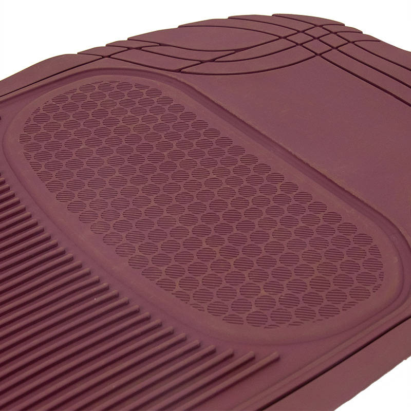 car accessories maroon anti skid car mats 4 pieces universal floor mat