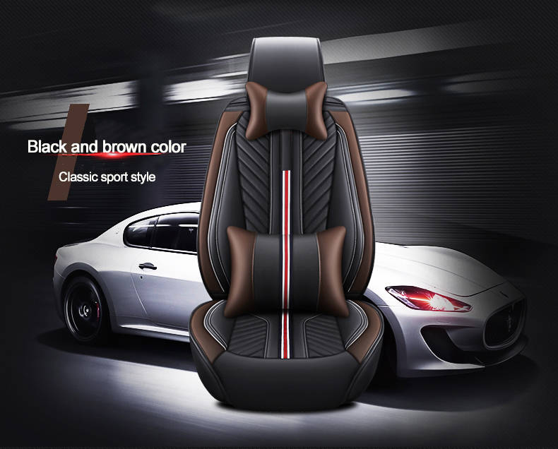 Hot selling full set leather car seat cover with cushion