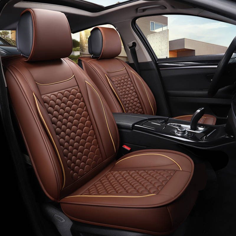 Luxury business PU leather winter car seat breathable cushion seat cover