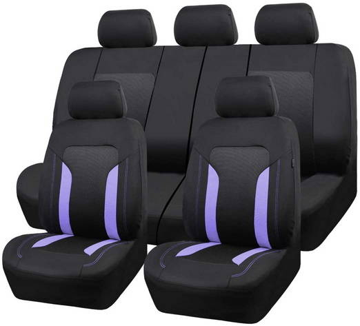 Fashion full set 9pcs polyester foam combined cars seat cover airbag design seat cover car used