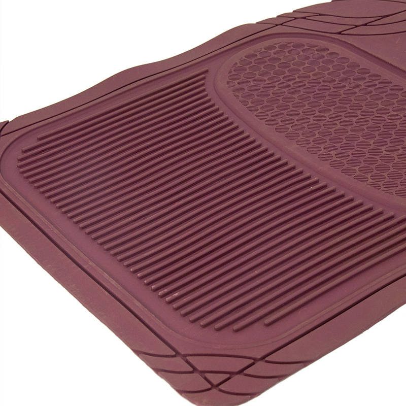 car accessories maroon anti skid car mats 4 pieces universal floor mat