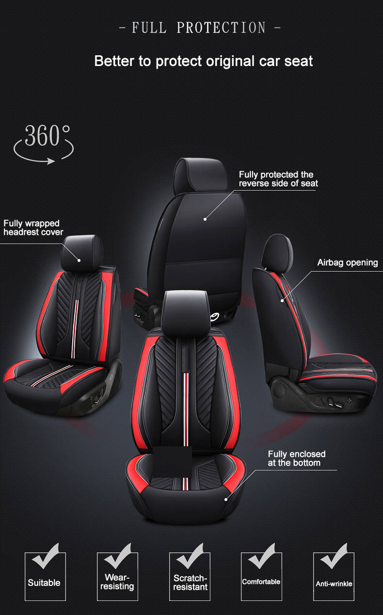 Luxury reliable quality modern car used universal size car seat cushion leather cushion