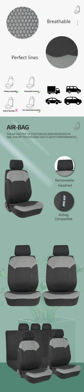 Hot Selling Seat Covers For Car Cushion Universal Auto Accessories Polyester 9 Pcs Car Seat Cover