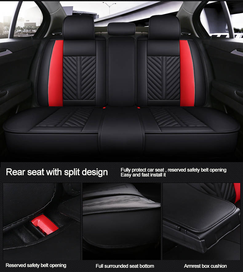 Full set PU leather durable universal size car seat cushions