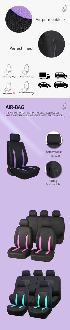 Factory wholesale colorful universal economical polyester seat covers for car