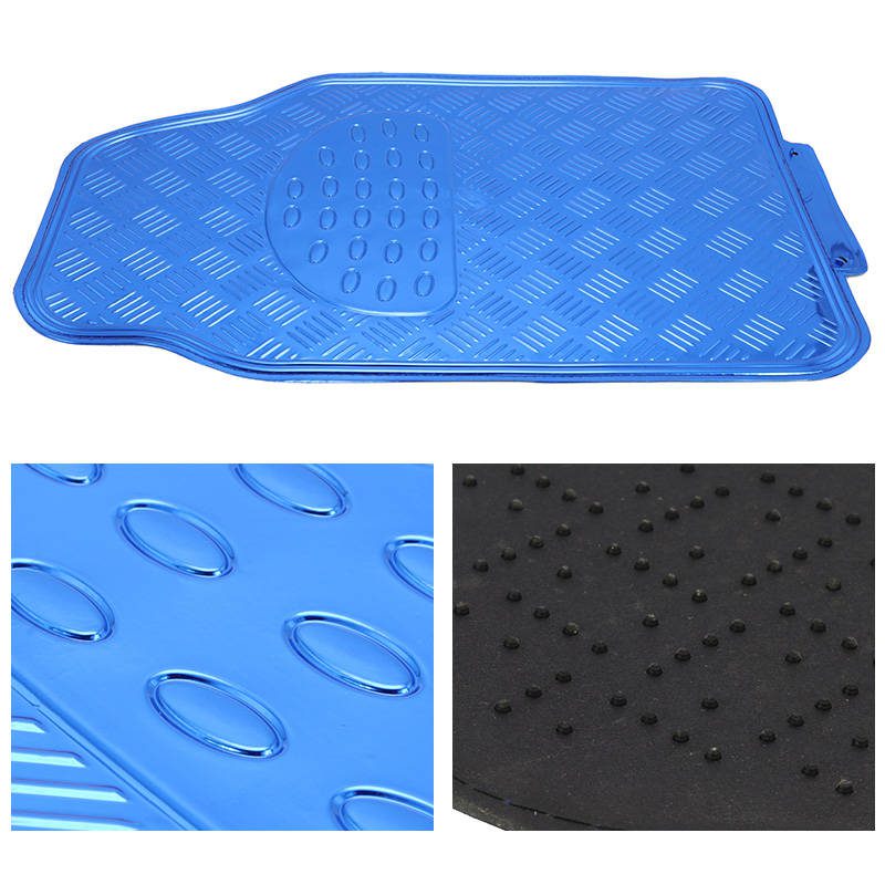 Universal carpet car floor mats auto aluminum PVC car mat