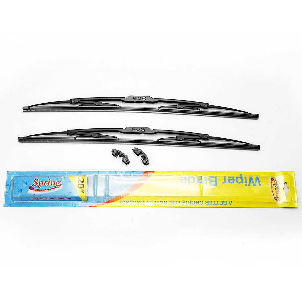 Universal metal wiper blade 2pcs in 1 packed 12-28 inch front wiper blade