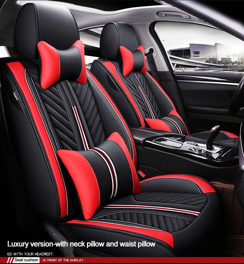 Full set PU leather durable universal size car seat cushions