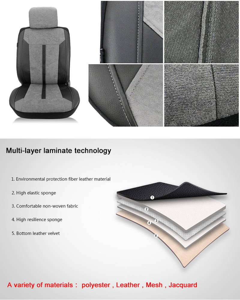 Waterproof real leather car seat covers universal set new design PU covers for car seat