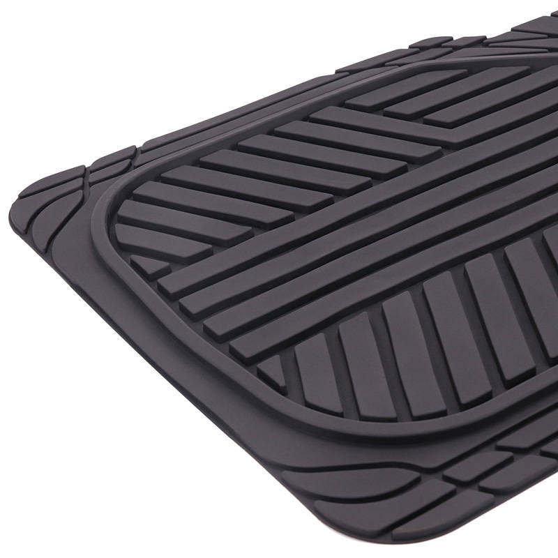 3Pcs Car Floor Mat Front & Rear Liner Waterproof All Weather Universal Mat Black