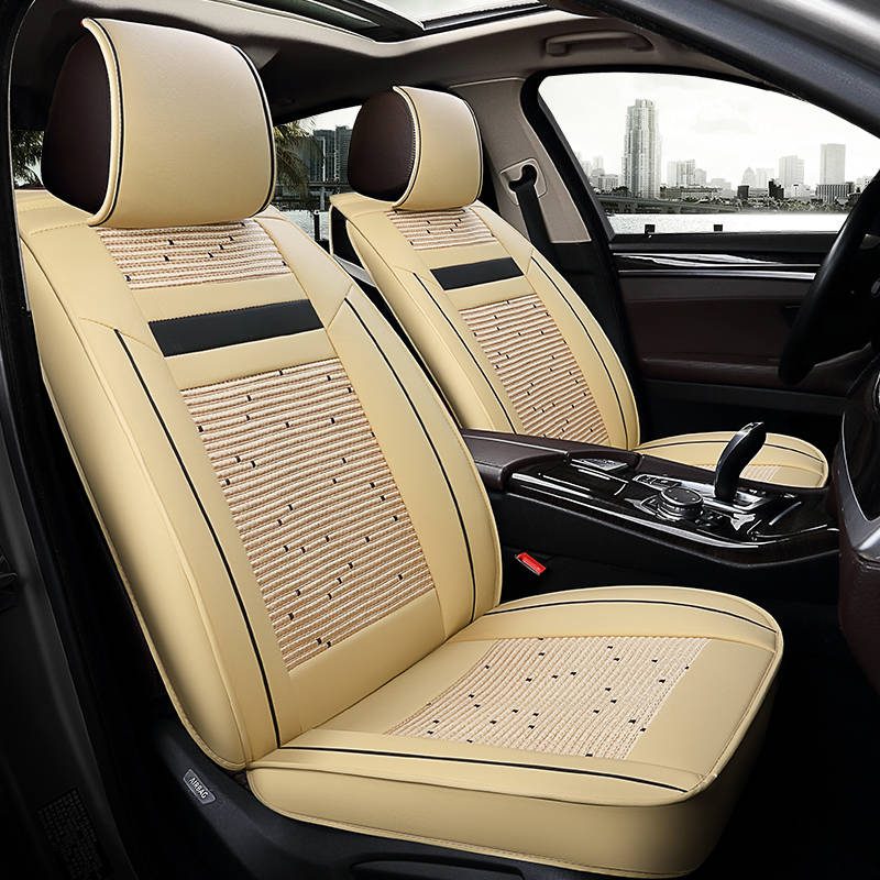 Luxury business PU leather winter car seat breathable cushion seat cover