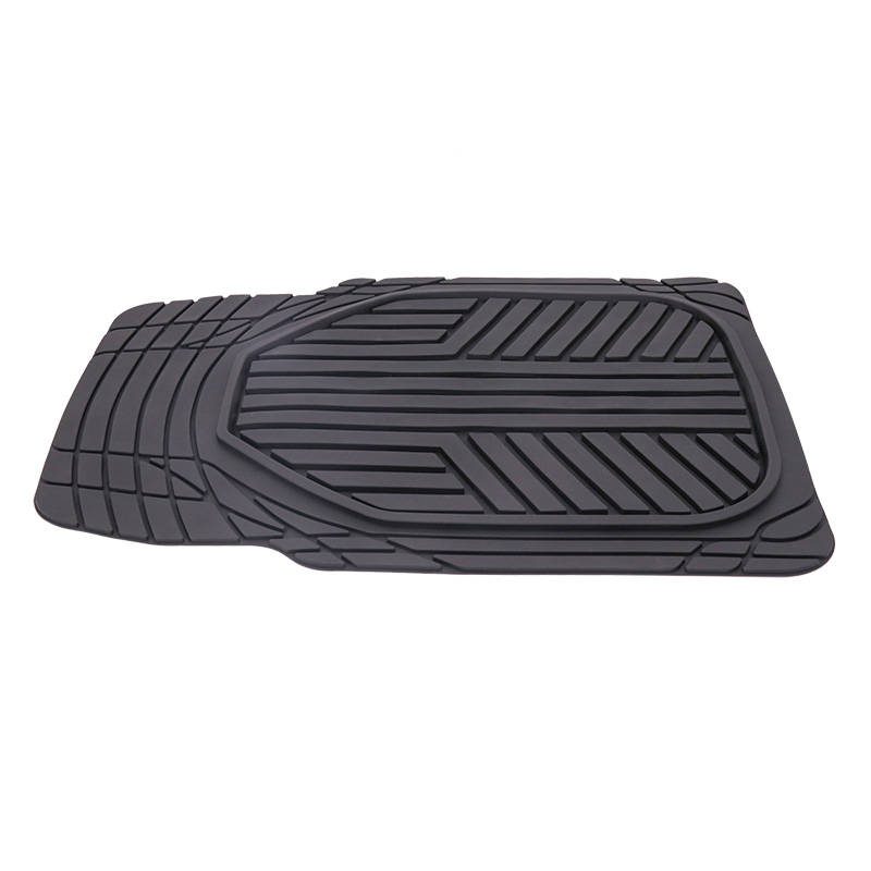 3Pcs Car Floor Mat Front & Rear Liner Waterproof All Weather Universal Mat Black