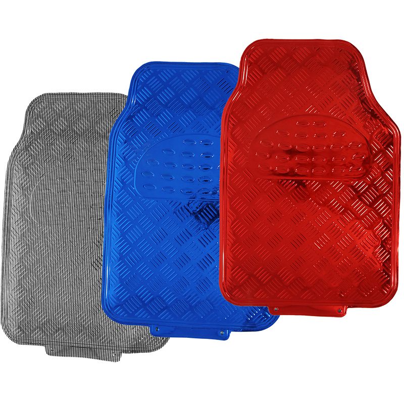 To Fit A Citroen C4 Cactus, Carbon Metallic Plate PVC Rubber Car Mats, 4 Piece Universal Set accesorios para auto