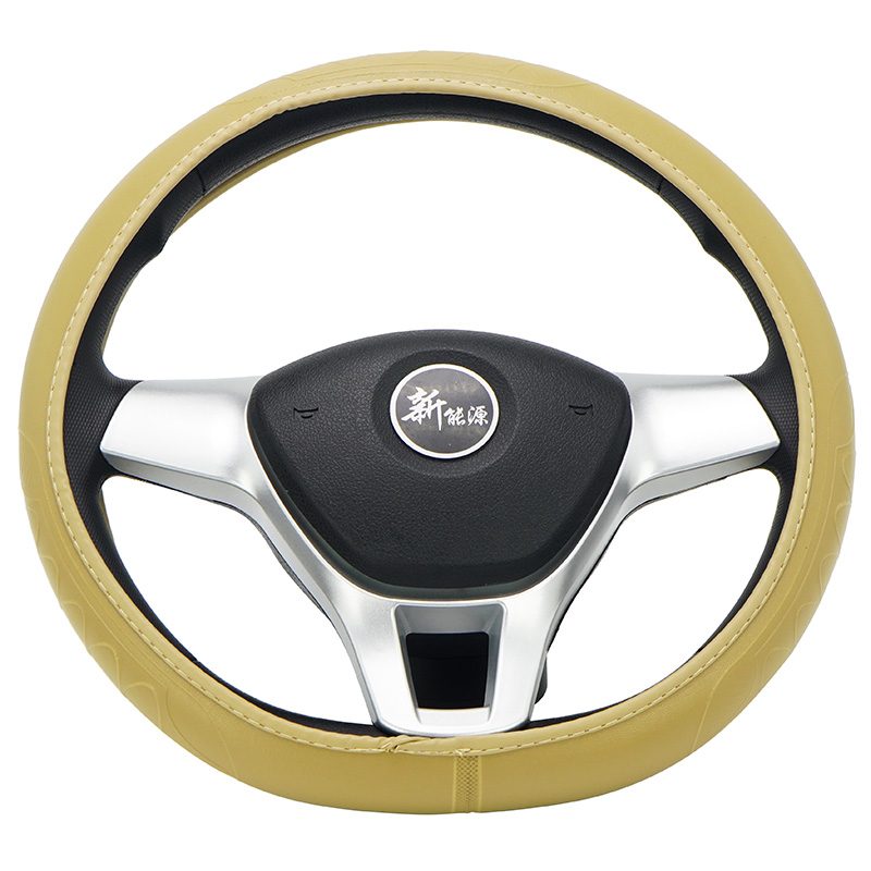 Car accessories microfiber leather and PVC 36-40cm universal steering wheel cover