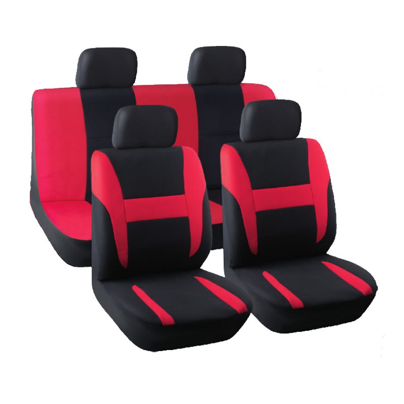 Polyester Car Seat Covers  Red and Black Stitch Universal  With 2mm Foam Car Seat Cover