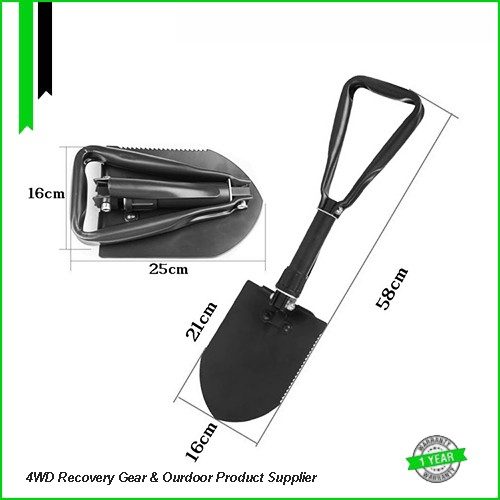 Monster4WD 22" Portable Heavy Duty Nylon Handle Triple Folding Camping Shovel