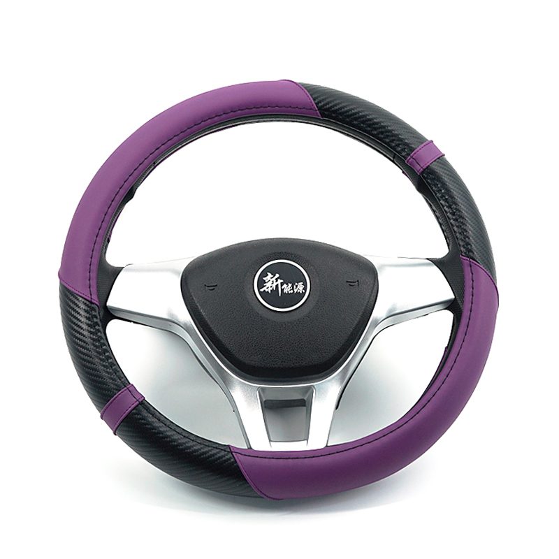 High quality and cheap leather automobile hand sewn steering wheel cover