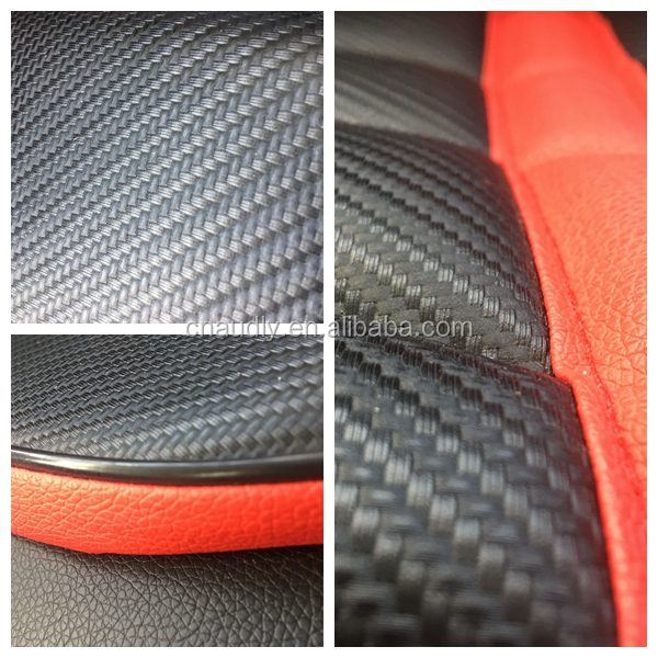 Auto Accessories Protector fashion waterproof black with red colors 3mm foam leather pvc car seat cover