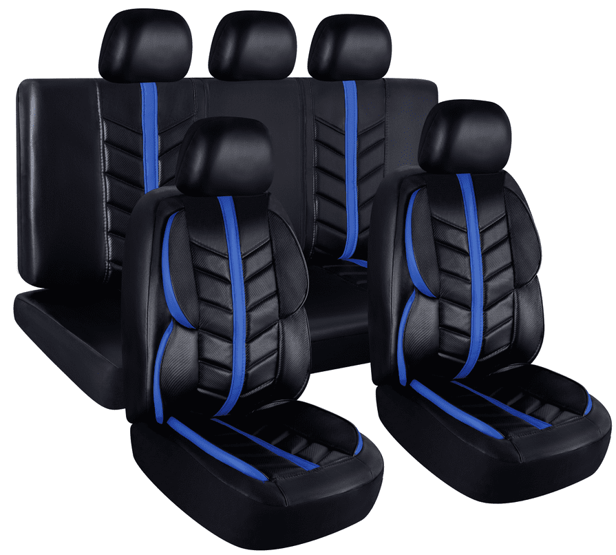 Universal PU Leather Car Seat Cover Full Set 5-Seat Front&Rear Cushions CAR SEAT COVER