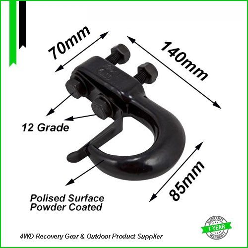 Monster4WD Recovery Point 10000LBS Black Painted 4WD Recovery Tow Hook Kit