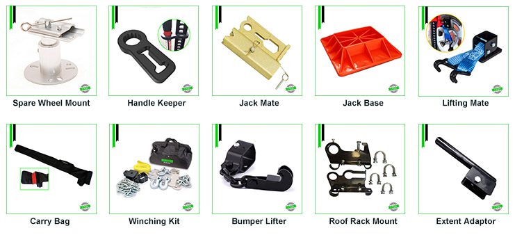 Monster4WD Universal Farm Jack Accessories Kit 4x4 Recovery Gear