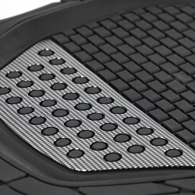 heavy duty pvc car mat 3d design universal  rubber hot sale car mat with aluminum durable car floor mats