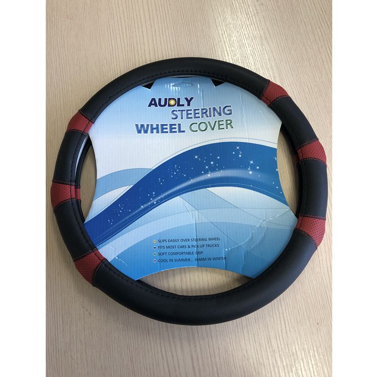 Auto steering wheel cover design universal size car steering wheel cover leather