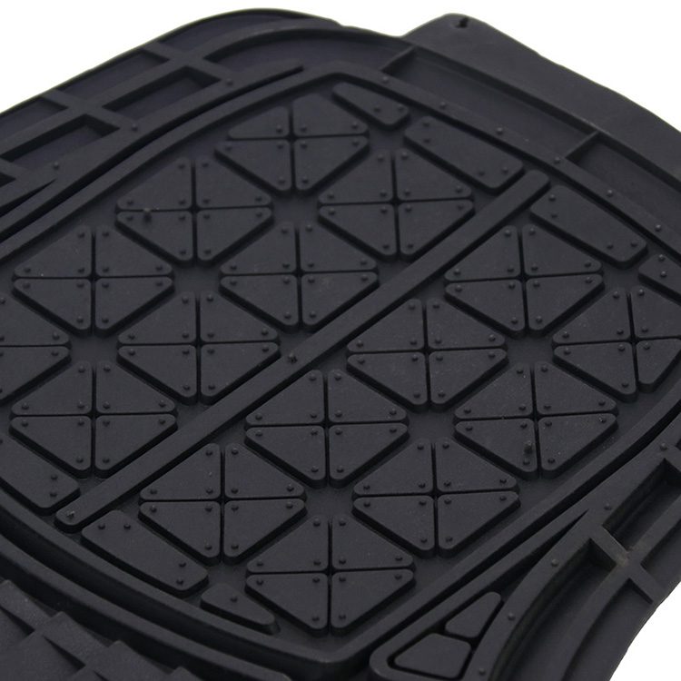 High Quality Full Set Non Skid PVC Car  Mat 4 Piece Car Carpet cubre piso alfombra para auto