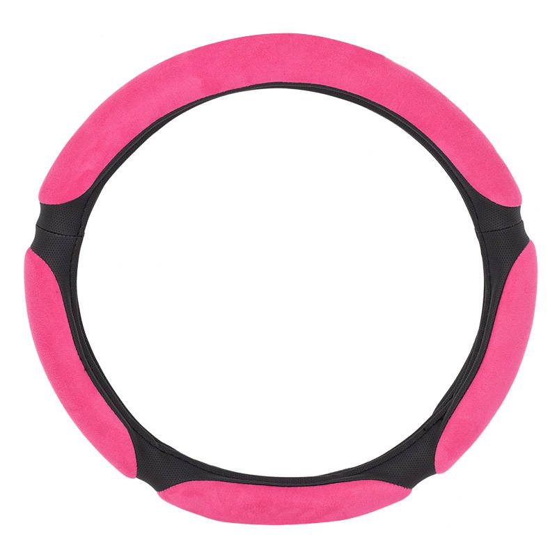 Pink Car Truck Steering Wheel Cover Adapt for 90% Car Models 3-spoke Wheel Universal Soft for Protection Handmade