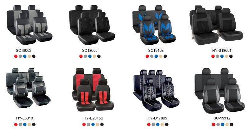 Wholesale Universal Size Fitting Full Set 9PCS PU Leather Car Seat Covers