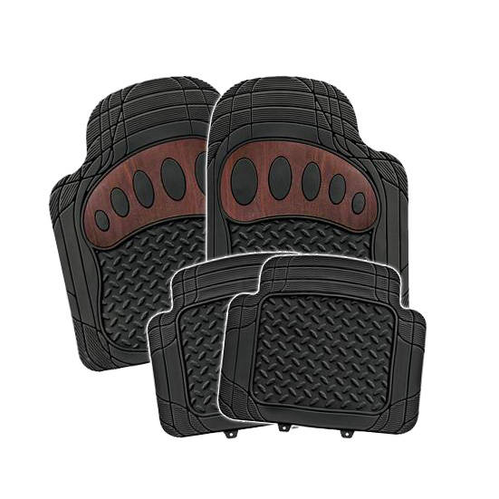 Full Set 4 PCS Hot Sale anti slip rubber car foot mat