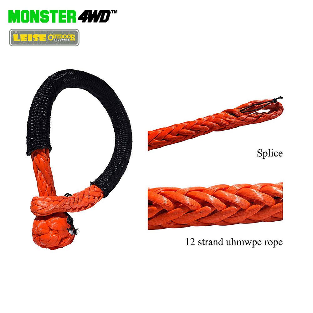 Monster4WD Recovery Gear synthetic soft shackle with best strength wholesale colors