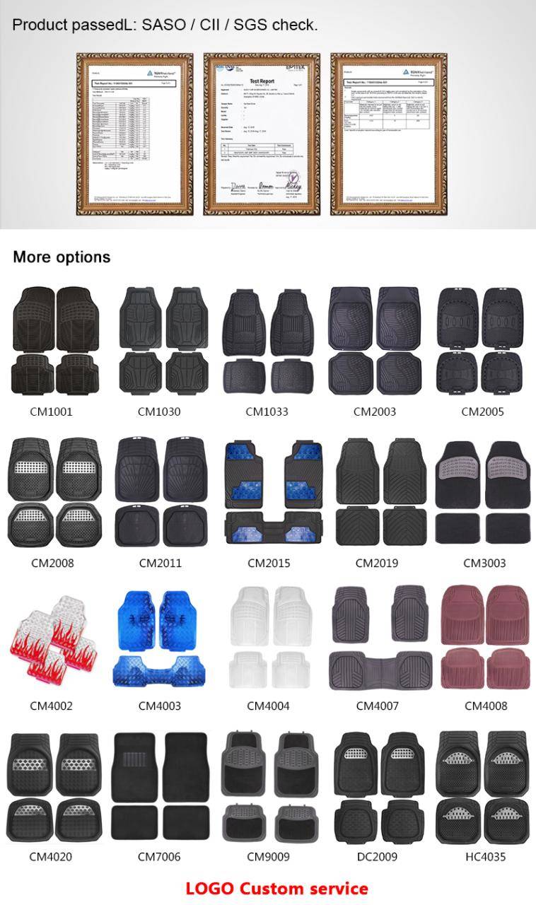 Anti slip Mat For Universal Car Wholesale Top Quality Floor Mats PVC Aluminum Car Mat