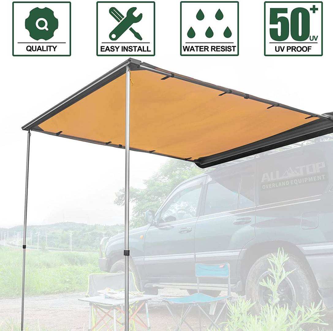 Monster4WD Retractable car roof side awning 4x4 camping vehicle freestanding awning