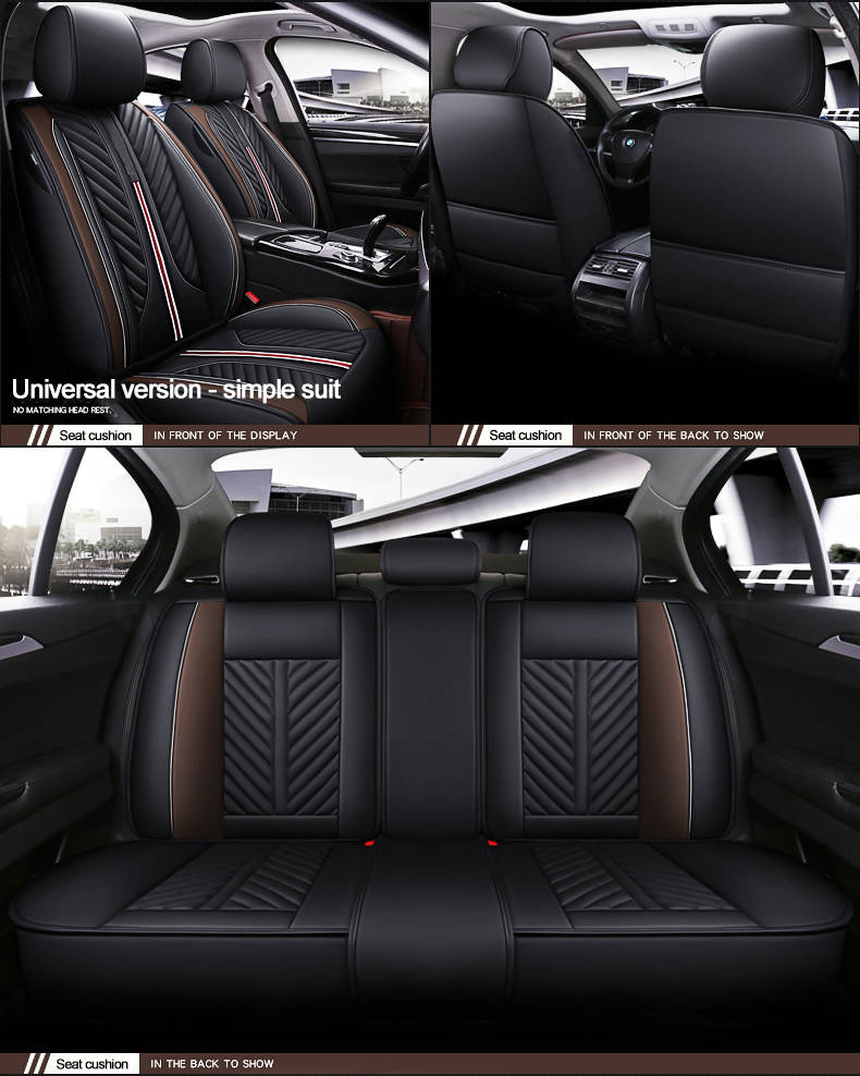 Hot selling full set leather car seat cover with cushion