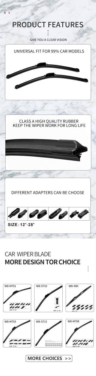 Windshield universal direct manufacturer wholesale 12"-28" size car wiper blades