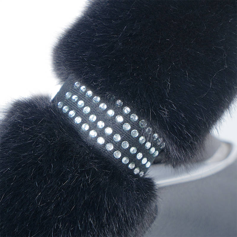 Car interior accessories Steering Wheel Covers Black Universal plushBling Bling Diamond Suitable for 15 inch 36-40CM